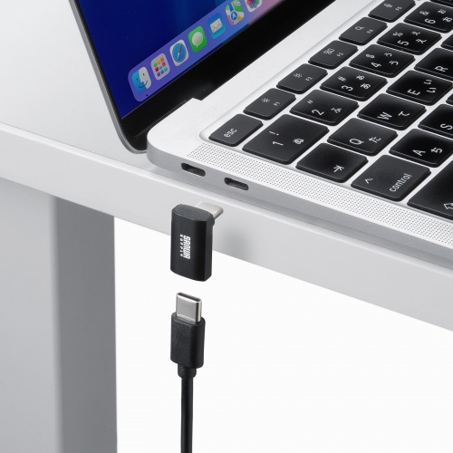USB-C�ϊ��A�_�v�^ L���^ �����^�C�v �㉺���� USB 40Gbps �����]�� PD240W �}���[�d CtoC�R�l�N�^ �u���b�N