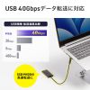 USB-C�ϊ��A�_�v�^ L���^ �����^�C�v �㉺���� USB 40Gbps �����]�� PD240W �}���[�d CtoC�R�l�N�^ �u���b�N