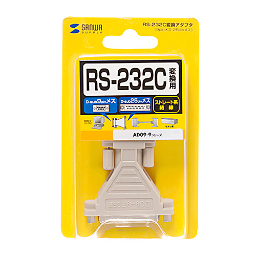 RS-232Cϊ A_v^  D-sub9pinX C`lW(4-40)-D-sub25pinX ~ibg(M2.6) AD09-9F25FK
