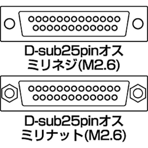 WF_[`FW[ RS-232Cϊ A_v^  D-sub25pinIX ~lW(M2.6)-D-sub25pinIX ~ibg(M2.6) Xg[g AD25S-MMK