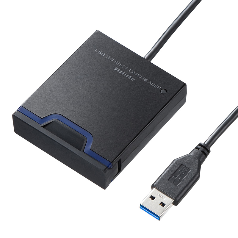 SD/CF カードリーダー USB3.0 Aコネクタ接続 カバー付き ADR-3SDCFUBK ...