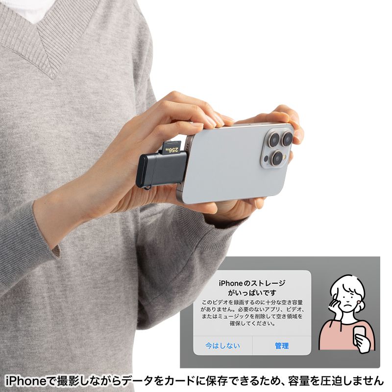 USB-C �J�[�h���[�_�[ SD microSD �J�[�h UHS-II �Ή� USB3.0 5Gbps 2-in-1 ���^ �y�� ���� �u���b�N