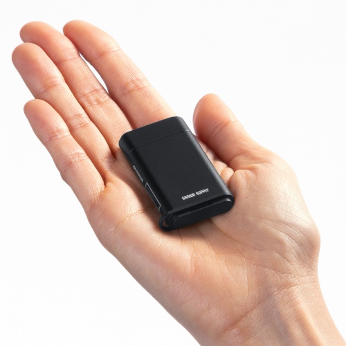 USB-C �J�[�h���[�_�[ SD microSD �J�[�h UHS-II �Ή� USB3.0 5Gbps 2-in-1 ���^ �y�� ���� �u���b�N