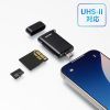 USB-C �J�[�h���[�_�[ SD microSD �J�[�h UHS-II �Ή� USB3.0 5Gbps 2-in-1 ���^ �y�� ���� �u���b�N