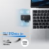 USB-C �J�[�h���[�_�[ SD microSD �J�[�h UHS-II �Ή� USB3.0 5Gbps 2-in-1 ���^ �y�� ���� �u���b�N
