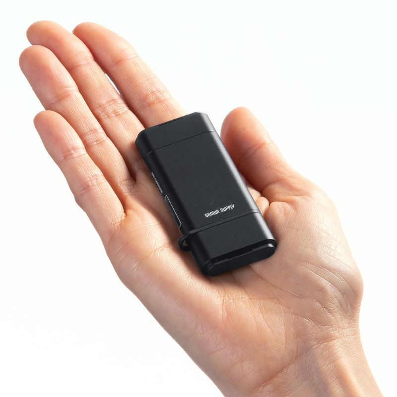 �J�[�h���[�_�[ USB A & USB-C �ڑ� SD microSD �J�[�h UHS-II �Ή� USB3.0 5Gbps 2-in-1 ���^ �y�� ���� �u���b�N