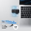 �J�[�h���[�_�[ USB A & USB-C �ڑ� SD microSD �J�[�h UHS-II �Ή� USB3.0 5Gbps 2-in-1 ���^ �y�� ���� �u���b�N
