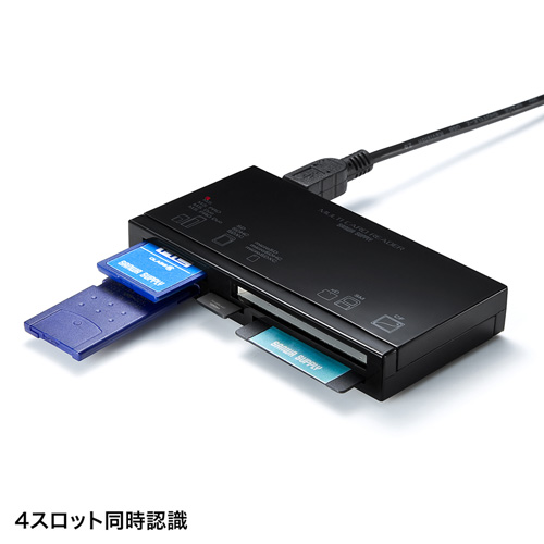 USB2.0 J[h[_[imicroSDXC/SDXC/cfΉE4XbgFj ADR-ML18BKN