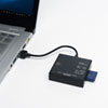 USB2.0 カードリーダー（microSD/SDXC/SDHC対応・ブラック）