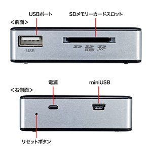 WiFiカードリーダー ADR-WISDUBKの販売商品 |通販ならサンワダイレクト