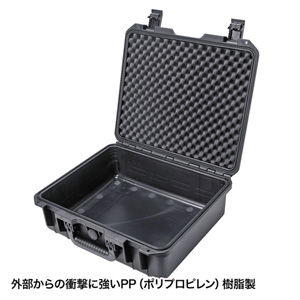 ハードケース（PP樹脂製・密閉ダイヤル・鍵付き・15.6型ワイド対応）｜サンプル無料貸出対応 BAG-HD1 |サンワダイレクト