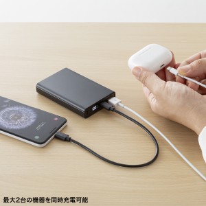 モバイルバッテリー 10000mAh 大容量 PD20W 急速充電 USB PD 2台 モバイルバッテリー 10000mAh 大容量 PD20W 急速充電 USB PD 2台