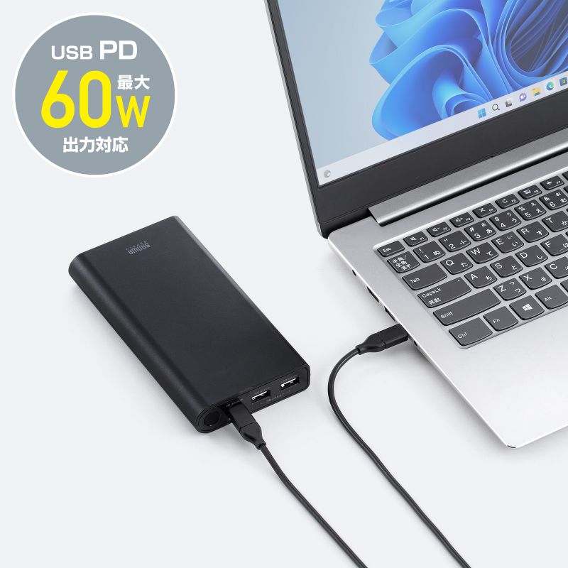 USB PDΉoCobe[ 19800mAh PD60W Type-C~1 USB A~1 m[gp\R ^ubg X}[gtH @ o ^ PSEKi BTL-RDC37