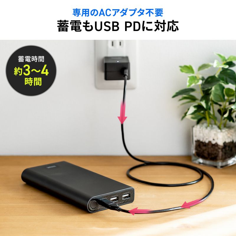 USB PDΉoCobe[ 19800mAh PD60W Type-C~1 USB A~1 m[gp\R ^ubg X}[gtH @ o ^ PSEKi BTL-RDC37