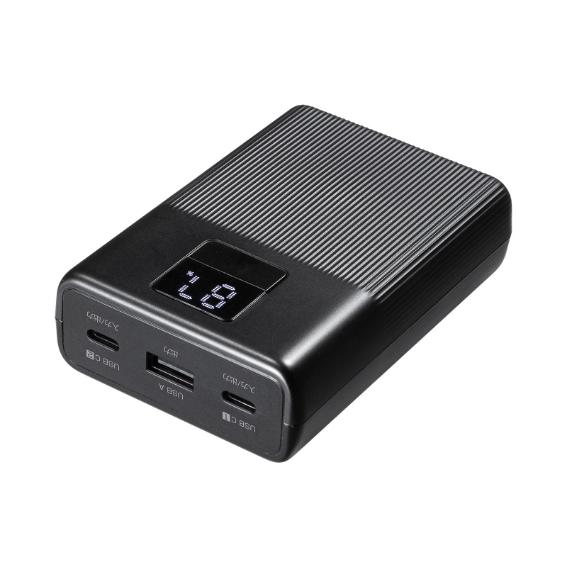 SANWA STL-RD026 モバイルバッテリー 10000mAh モバイルバッテリー 薄型 コンパクト 10000mAh 3.7V PSE適合 3ポート