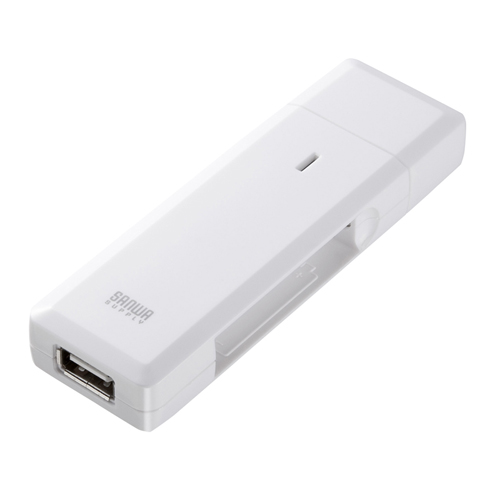 USB出力付ポータブルバッテリー充電器（単四充電池専用・ホワイト）BTN