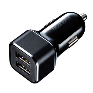 USBカーチャージャー USB A×2 合計4.8A出力 12V/24V車対応