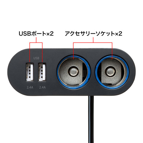 USB`[W[(J[`[W[EVK[\Pbg2AEUSB2|[gE2䓯[d) CAR-CHR78CU