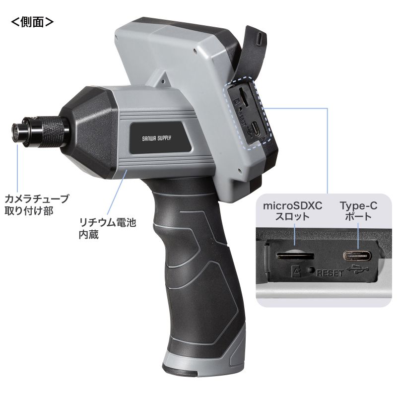 �t�@�C�o�[�X�R�[�v �H�Ɨp�������J���� IP67 8mm �h���J���� �X�l�[�N�J���� �{�A�X�R�[�v  5�C���`���j�^�[ 1m�P�[�u�� LED����