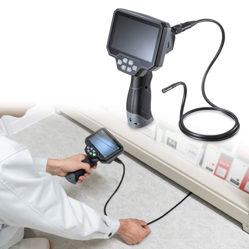 �t�@�C�o�[�X�R�[�v �H�Ɨp�������J���� IP67 8mm �h���J���� �X�l�[�N�J���� �{�A�X�R�[�v  5�C���`���j�^�[ 1m�P�[�u�� LED����