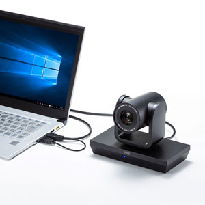 USBカメラ 10倍ズーム対応 210万画素 WEB会議 高画質 Zoom Microsoft Teams Skype CMS-V54BK