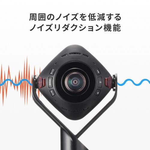 スピーカー内蔵360度Webカメラ USB接続 マイク内蔵 パノラマ撮影 分割
