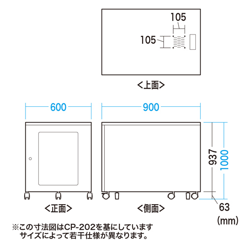 19インチマウントボックス(高さ1000mm・19U) CP-203 |サンワダイレクト