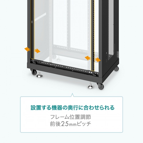 サーバーラック 19インチ 大型 36U 奥行90cm ブラック データ