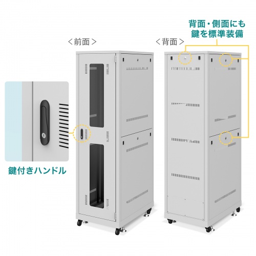 新品 未使用 6台 サーバーラック 19インチ 大型 36U 奥行90cm ライトグレー