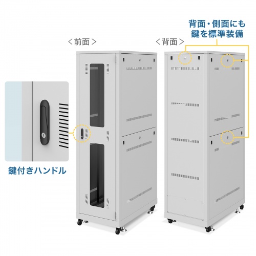 CP-SVN4210MGYN【19インチサーバーラック メッシュパネル仕様