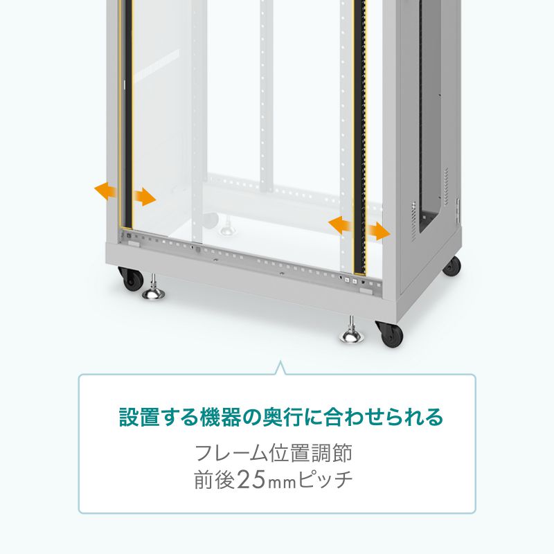 サーバーラック 19インチ 大型 42U 奥行90cm ライトグレー