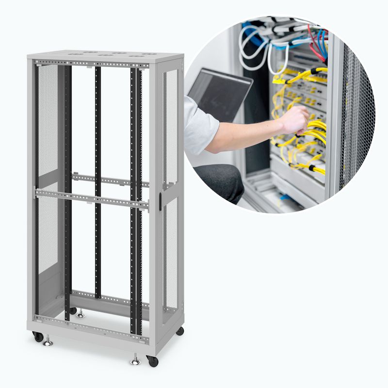 サーバーラック 19インチ 大型 42U 奥行90cm メッシュパネル