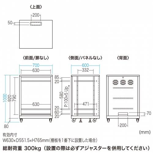 @[bN I~3 t 70~s60~100cm @ T[o[ NAS HDD @ CP-SVNAMULT7BK