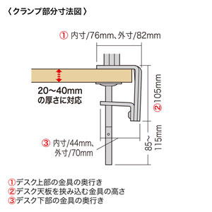 CR-HGCH 支柱 CR-HGCHF700Wの販売商品 |通販ならサンワダイレクト