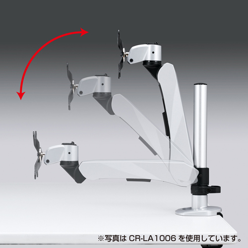 パソコン用モニターアーム(2面・水平垂直可動) CR-LA1007