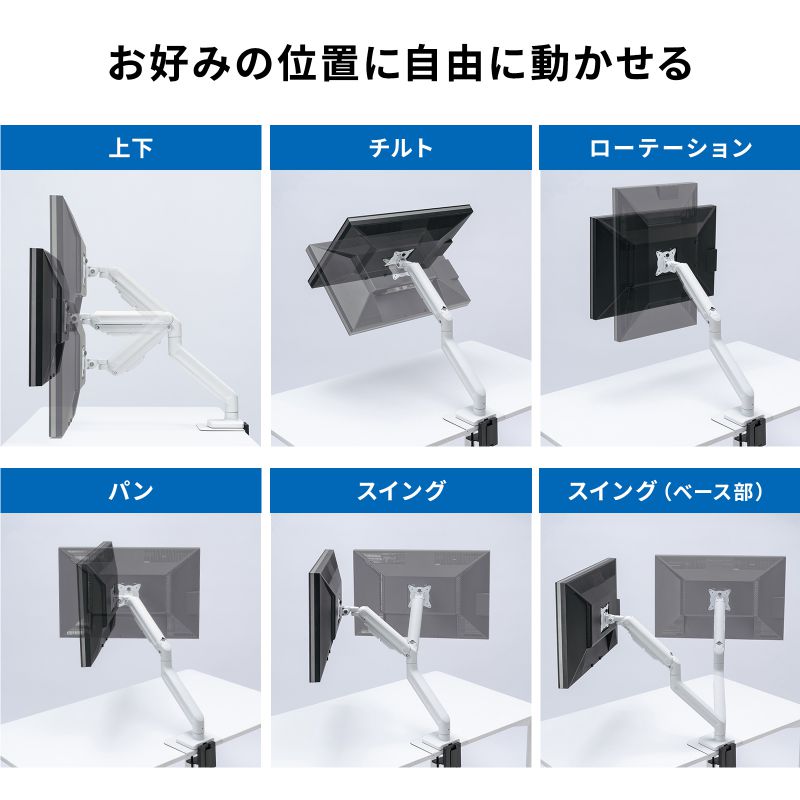 �A�E�g���b�g�F���j�^�[�A�[�� 32�C���`�Ή� ���ω׏d �ő�49�C���`�Ή� 2�`20kg�Ή� �N�����v �O�����b�g�Œ�Ή� �z���C�g