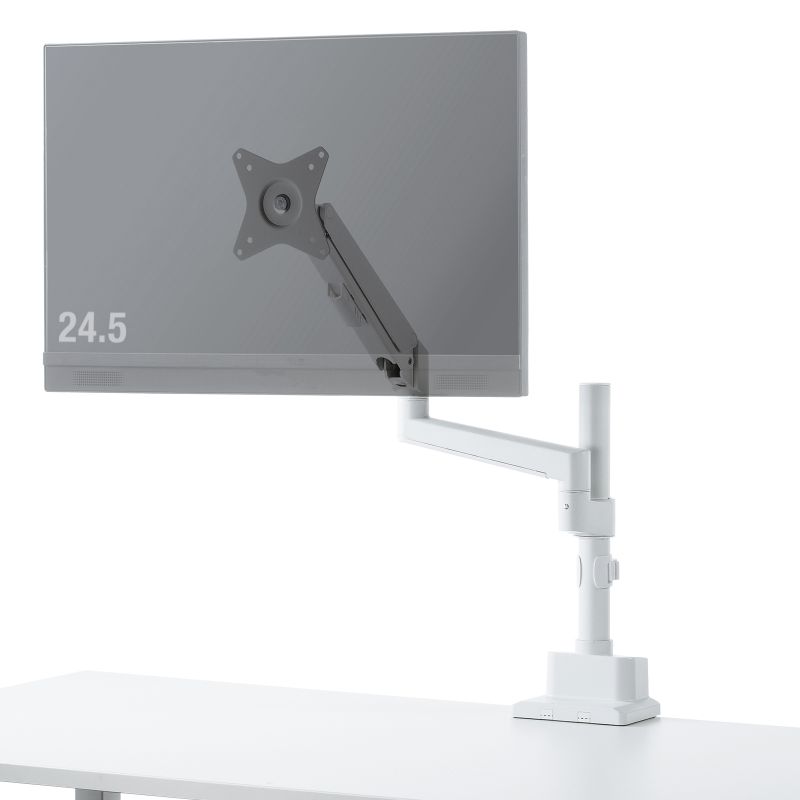 【即日発送】サンワサプライ モニターアーム 白 CR-LAC1407W YR サンワダイレクト本店 サンワサプライ【オフィス・PC周辺通販】