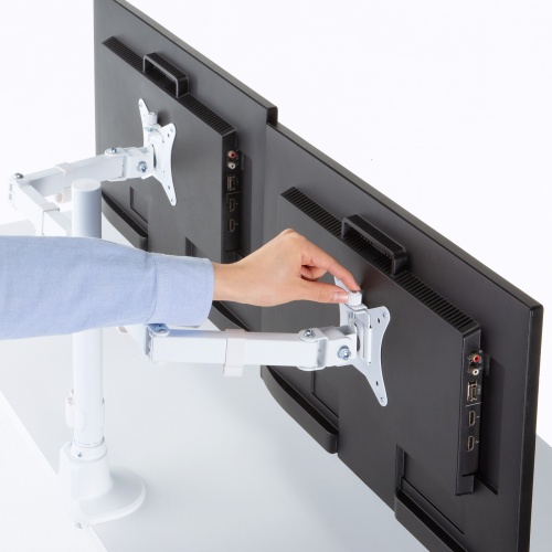 ���j�^�[�A�[�� �f�B�X�v���C�A�[�� 2��ʍ��E �f���A�����j�^�[ ���^�N�����v �ω׏d�e9kg 32�C���`�܂őΉ� �z���C�g