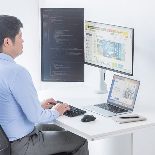 ���j�^�[�A�[�� �f�B�X�v���C�A�[�� 2��ʍ��E �f���A�����j�^�[ ���^�N�����v �ω׏d�e9kg 32�C���`�܂őΉ� �z���C�g