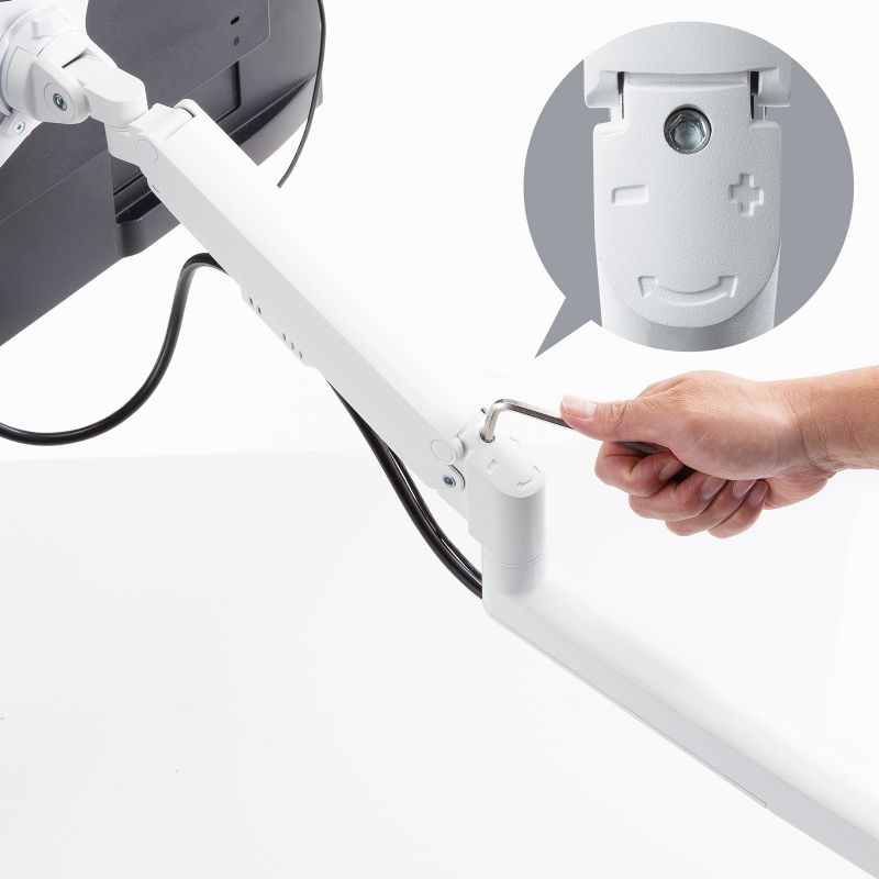 ���j�^�[�A�[�� �f�B�X�v���C�A�[�� 2��ʏ㉺���E �f���A�����j�^�[ �K�X�X�v�����O ���^�N�����v �ω׏d�e1����9kg 32�C���`�܂őΉ� �z���C�g