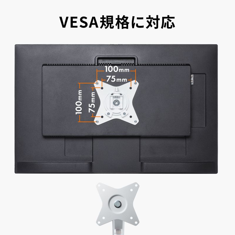 ���j�^�[�A�[�� �f�B�X�v���C�A�[�� 2��ʏ㉺���E �f���A�����j�^�[ �K�X�X�v�����O ���^�N�����v �ω׏d�e1����9kg 32�C���`�܂őΉ� �z���C�g