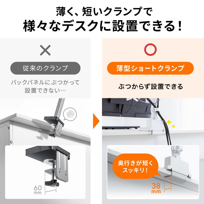 ���j�^�[�A�[�� �f�B�X�v���C�A�[�� 2��ʏ㉺���E �f���A�����j�^�[ �K�X�X�v�����O ���^�N�����v �ω׏d�e1����9kg 32�C���`�܂őΉ� �z���C�g