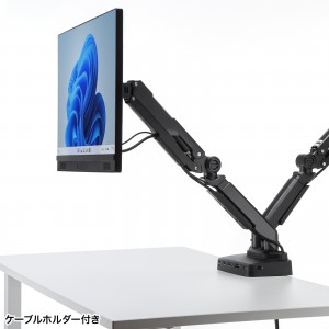 デュアルモニターアーム ドッキングステーション一体型 2画面 4K HDMI  