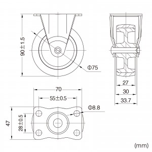 未使用　安全キャスター75mm ihl-b2p75s_m.jpg