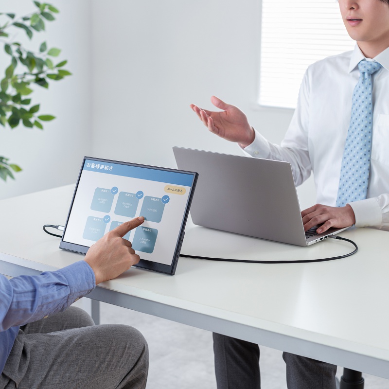 ���o�C�����j�^�[ 14�C���` �X�^���h�Ή� USB Type-C�ڑ� HDMI 1920�~1200 WUXGA ���o�C���f�B�X�v���C