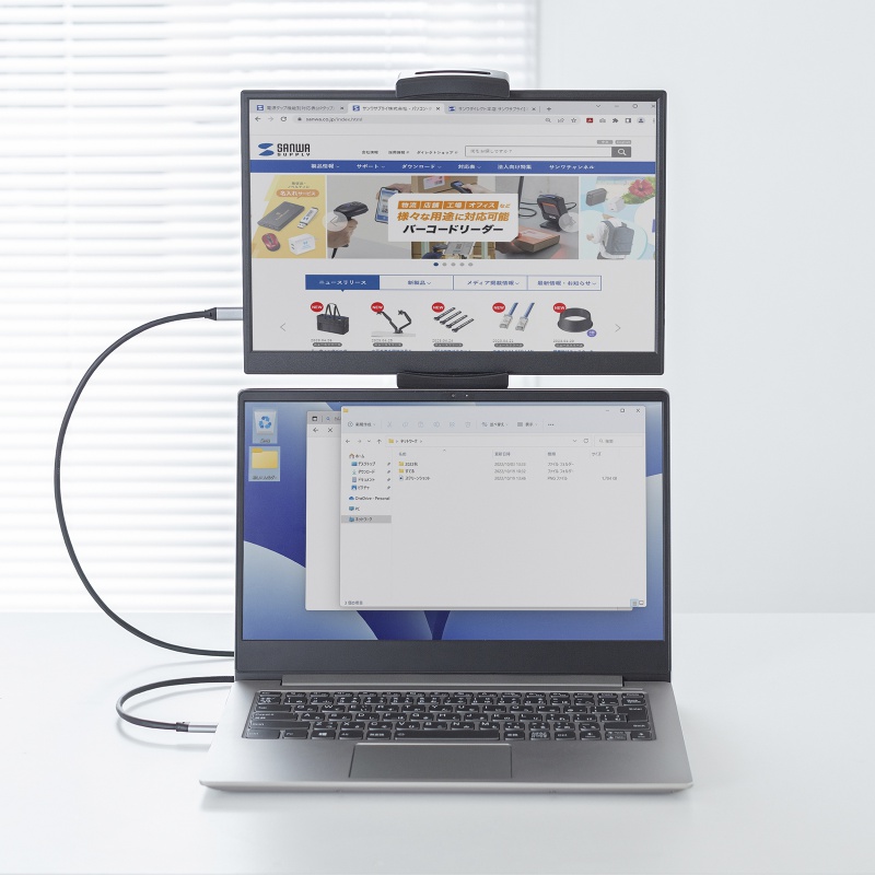 ���o�C�����j�^�[ 14�C���` �X�^���h�Ή� USB Type-C�ڑ� HDMI 1920�~1200 WUXGA ���o�C���f�B�X�v���C