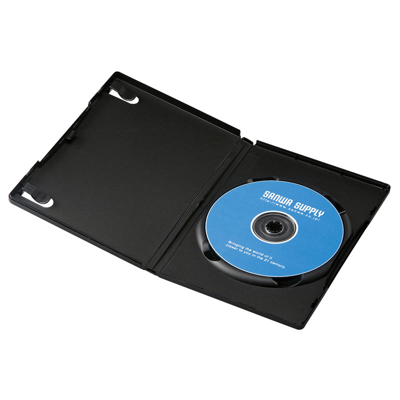 DVDトールケース（1枚収納・10枚セット・ブラック） DVD-TN1-10BKN