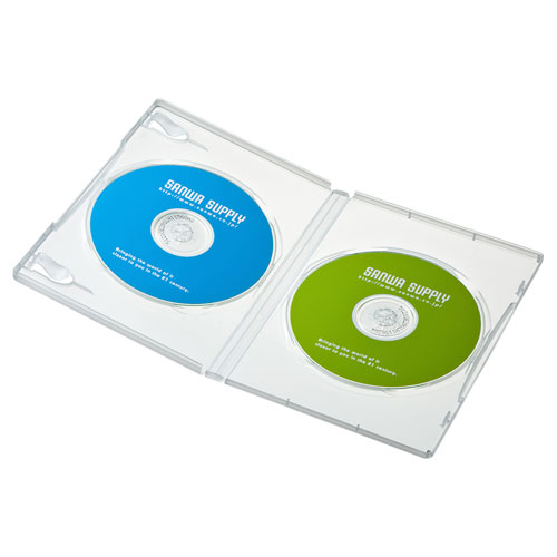 DVDトールケース（2枚収納・10枚セット・クリア） DVD-TN2-10CLN