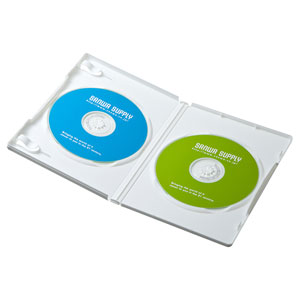 DVDトールケース（2枚収納・10枚セット・ホワイト）