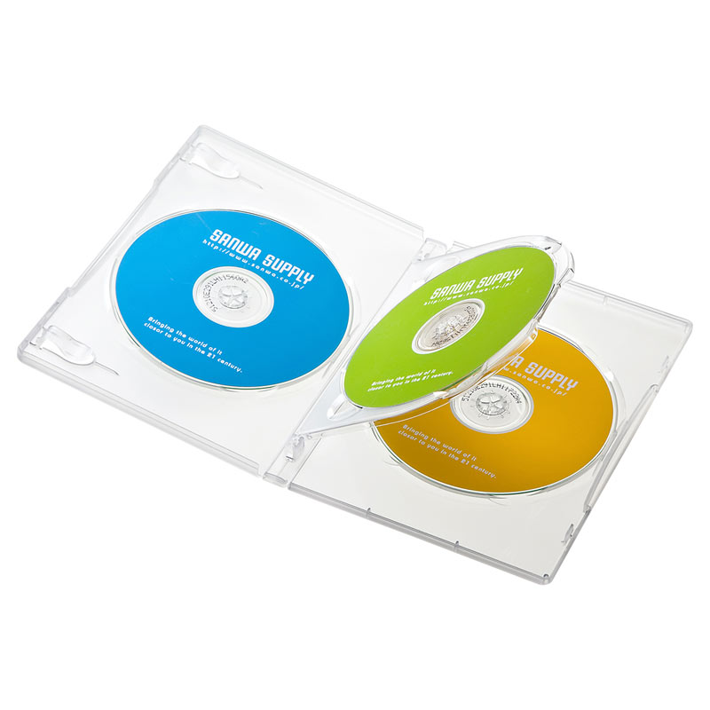 DVDトールケース（3枚収納・10枚セット・クリア） DVD-TN3-10CLの通販 